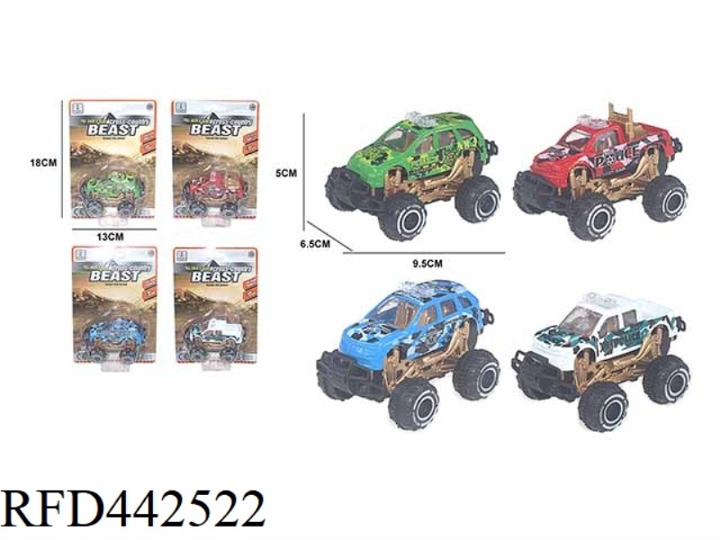 1:64 ALLOY PULL BACK CAMOUFLAGE OFF-ROAD VEHICLE