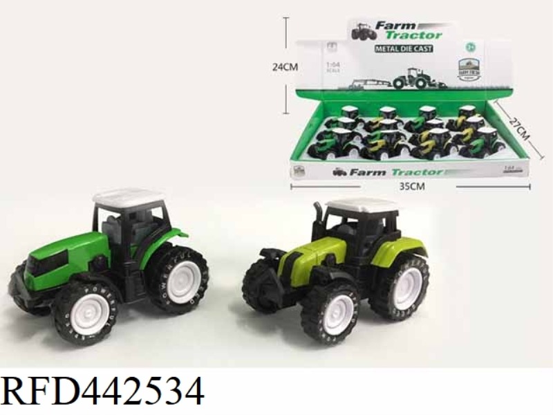 PULL BACK ALLOY FARMER CAR (12PCS)
