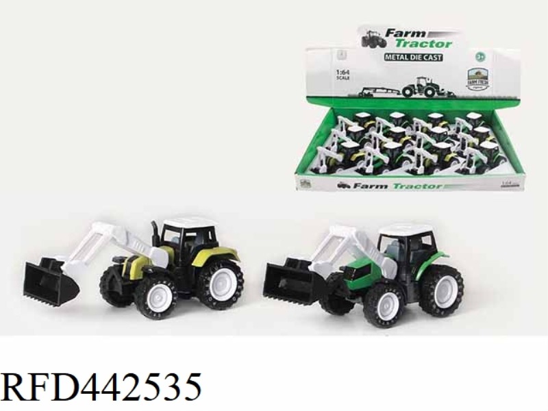PULL BACK ALLOY ENGINEERING FARMER CAR (12PCS)