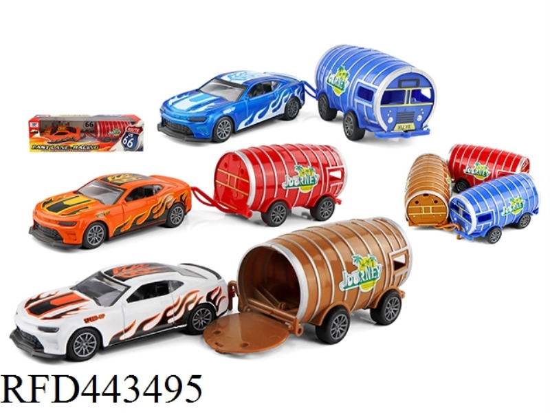 1:36 ALLOY CAR BUMBLEBEE TRAILER PULL BACK DOOR