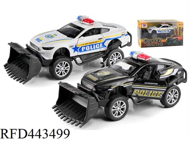 1:32 ALLOY CAR MUSTANG POLICE CAR MODIFIED PULL BACK TO OPEN THE DOOR