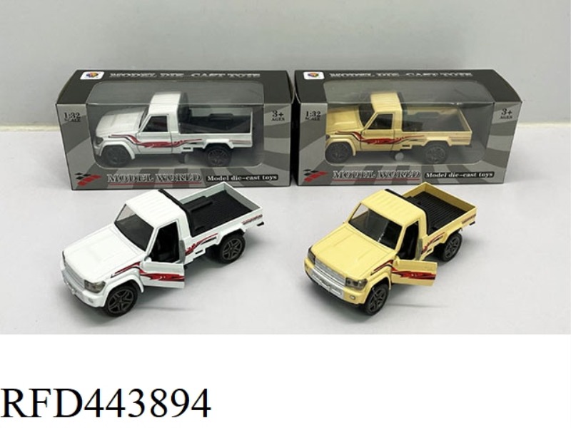 1: 32 SIMULATION PICKUP OPEN TWO DOOR RETURN ALLOY CAR