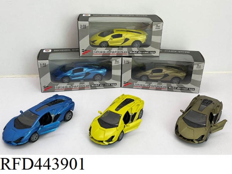 1: 32 SIMULATED LAMBORGHINI LIGHTNING TWO DOOR RETURN ALLOY CAR WITH LIGHT AND MUSIC