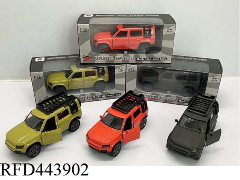 1: 32 SIMULATED DEFENDER OPEN TWO DOOR RETURN ALLOY CAR