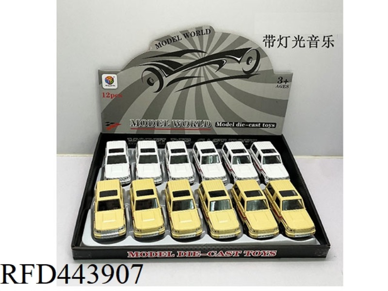 1: 32 SIMULATED LANDKULUZE LC70 OFF-ROAD TWO DOOR RETURN FORCE ALLOY VEHICLE WITH LIGHT AND MUSIC 12
