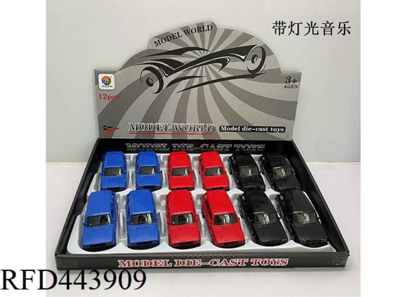 1: 32 SIMULATED LADA OFF-ROAD TWO DOOR RETURN FORCE ALLOY VEHICLE WITH LIGHT AND MUSIC 12PCS