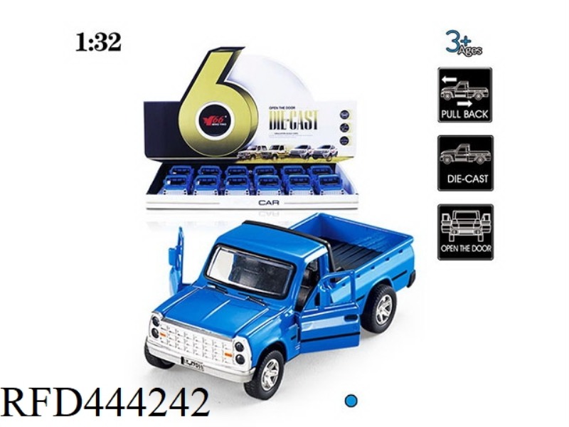 1:32 PICKUP (IRAN) TWO DOORS ALLOY PULLBACK CAR 1 ONE COLOR