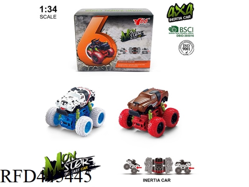 1:34Q VERSION ALLOY INERTIA FOUR-WHEEL DRIVE OFF-ROAD LARGE WHEEL WITH SPRING SHOCK ABSORBER (DOG) A