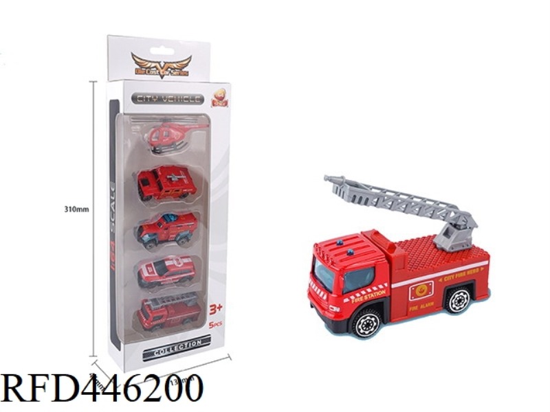 FIRE FIGHTING ALLOY TRUCK SERIES 1:64 SLIDING