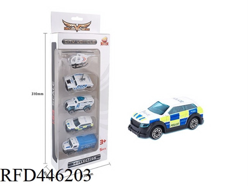 POLICE ALLOY CAR SERIES 1:64 SLIDING