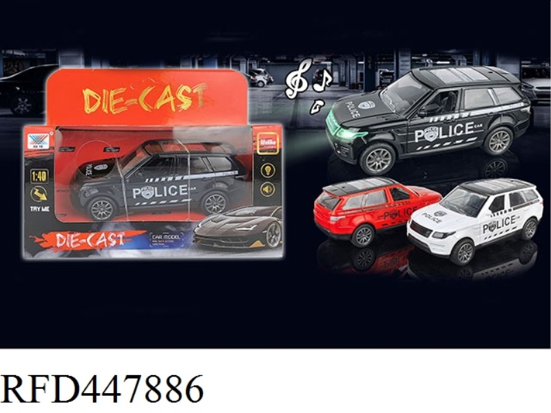 1: 36 LIGHT MUSIC ALLOY RETURN FORCE POLICE CAR (1 SET)