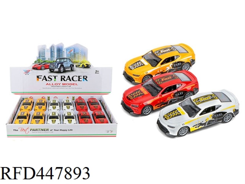 1: 36 ALLOY RECOIL CAR MODEL (12 PIECES / DISPLAY BOX)