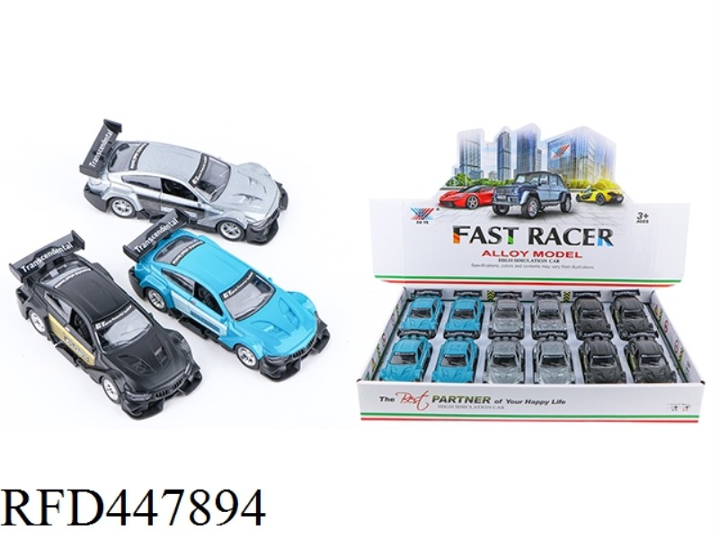 1: 36 ALLOY RECOIL CAR MODEL (12 PIECES / DISPLAY BOX)