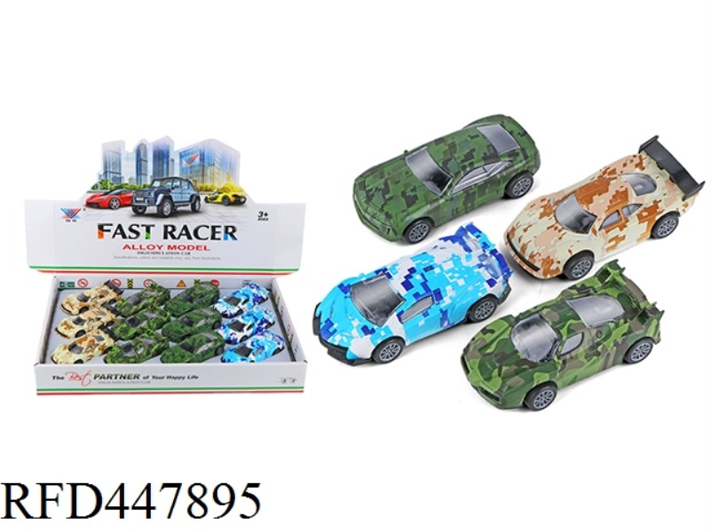 1: 36 ALLOY RECOIL CAR MODEL (12 PIECES / DISPLAY BOX)