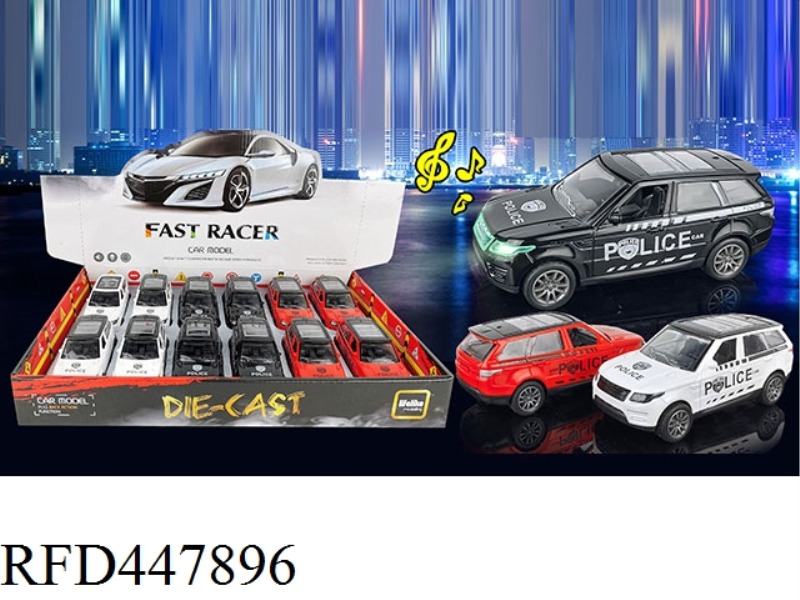 1: 36 LIGHT MUSIC ALLOY RETURN FORCE POLICE CAR (12 / DISPLAY BOX)