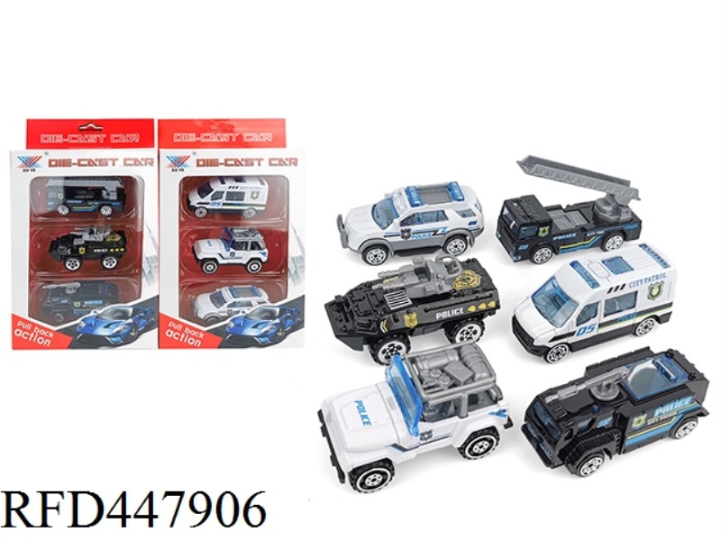 1: 50 ALLOY POLICE CAR SLIDING (3 SETS)