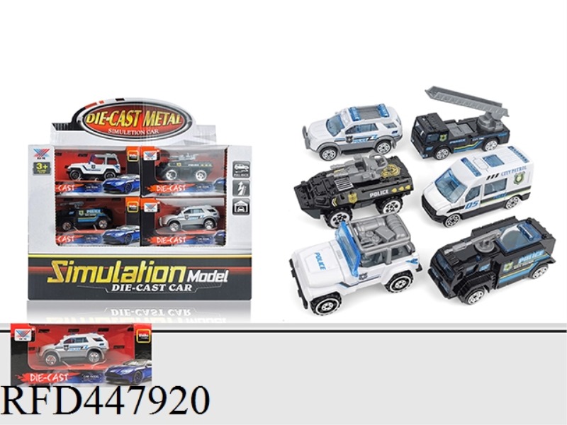 1: 50 ALLOY POLICE CAR SLIDING (12 / DISPLAY BOX)