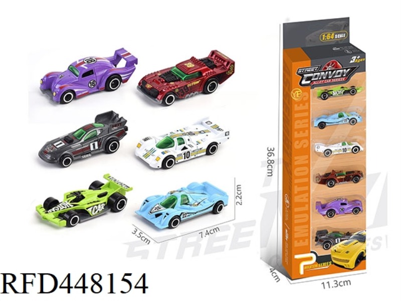 ALLOY SLIDING RACER 6 PACK
