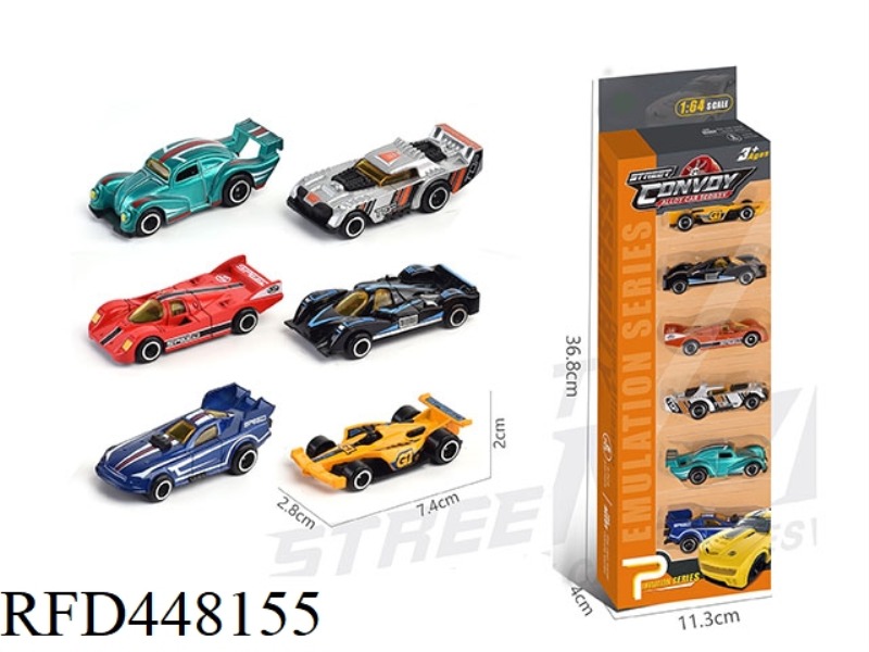 ALLOY SLIDING RACER 6 PACK