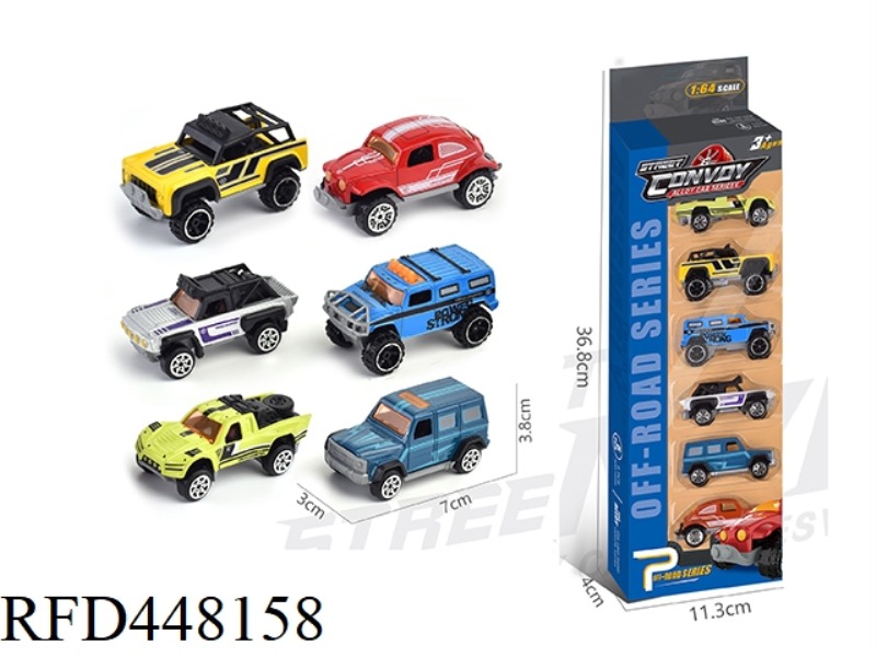 ALLOY SLIDING OFF-ROAD VEHICLE 6 PACK