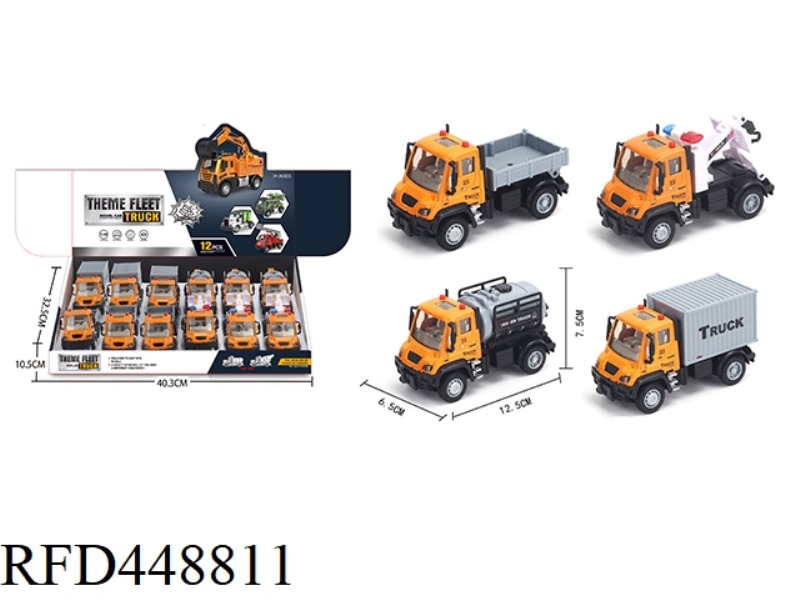 1:64 BACK TO THE GERMAN TRANSPORT VEHICLE (ALLOY CAR) 12PCS
