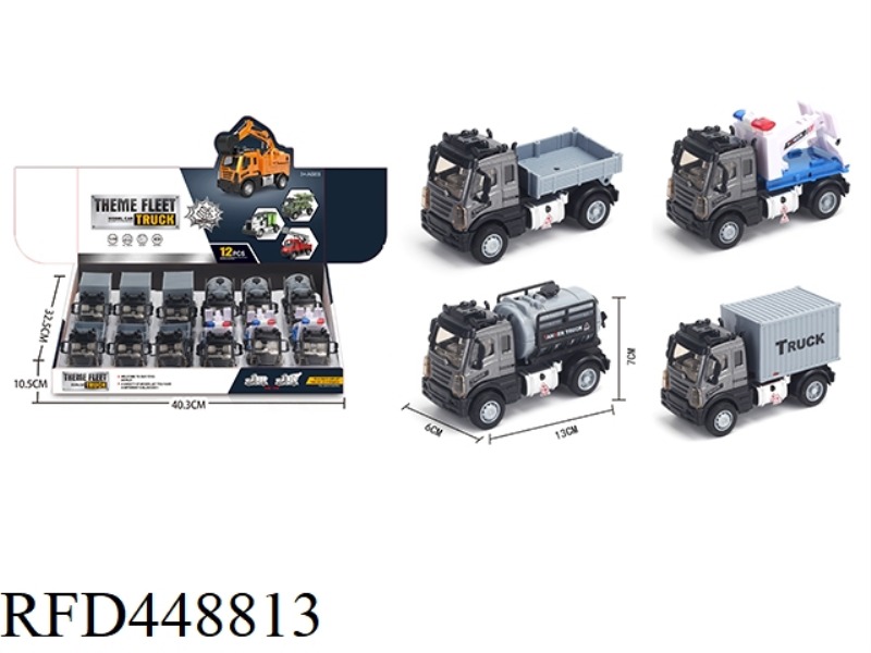 1:64 PULL BACK EUROPEAN TRANSPORTER (ALLOY CAR) 12PCS