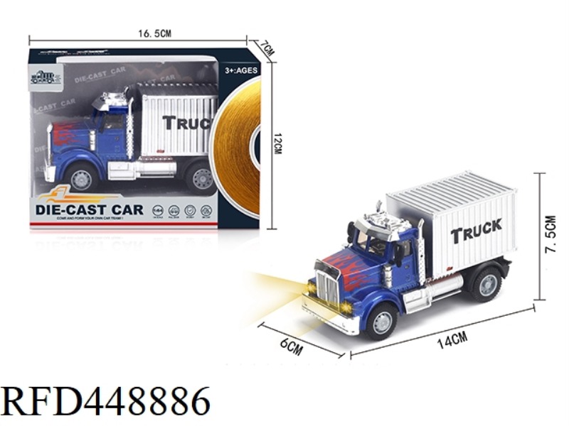 1: 64 HUILI AMERICAN CONTAINER TRUCK (ALLOY TRUCK)