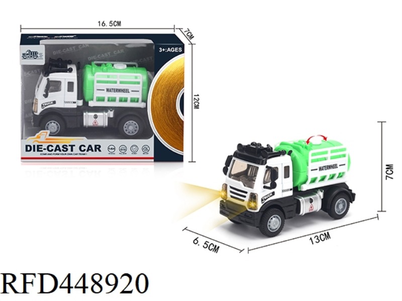 1: 64 HUILI EUROPEAN SANITATION SPRINKLER (ALLOY CAR)