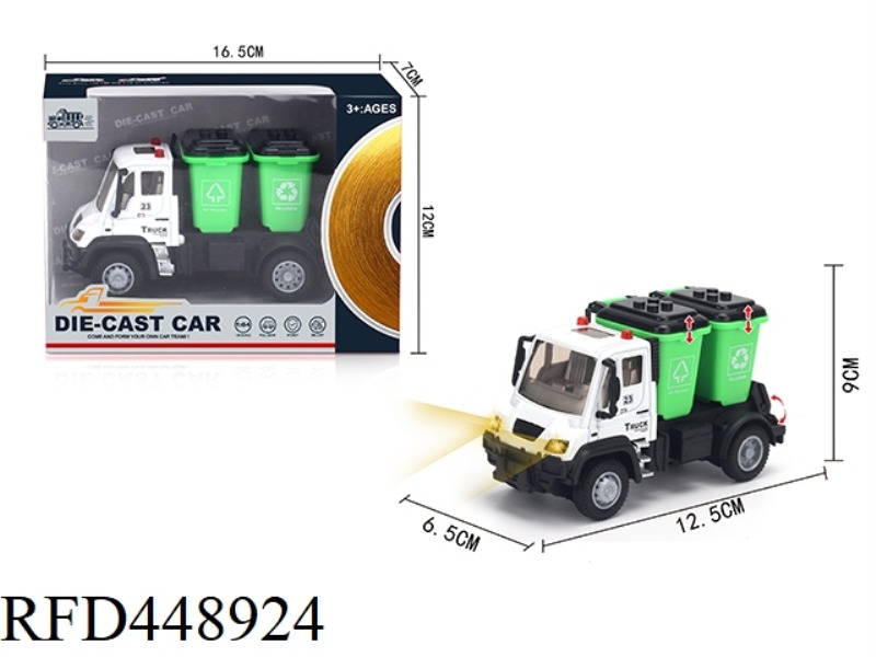 1: 64 HUILIDE GARBAGE CAN SANITATION VEHICLE (ALLOY VEHICLE)