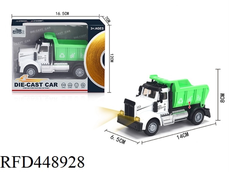 1: 64 HUILI AMERICAN SANITATION TRUCK (ALLOY CAR)