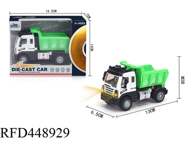 1: 64 HUILI EUROPEAN SANITATION TRUCK (ALLOY CAR)