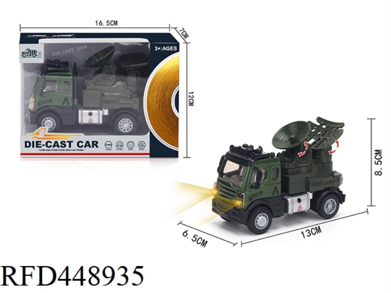 1: 64 HUILI EUROPEAN MILITARY RADAR VEHICLE (ALLOY VEHICLE)