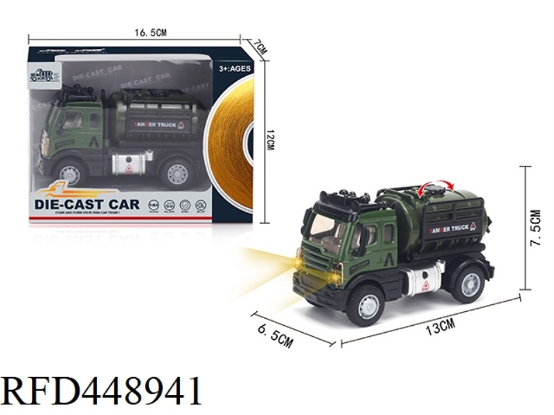 1: 64 HUILI EUROPEAN MILITARY OIL TANK TRUCK (ALLOY CAR)
