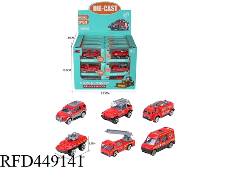 ALLOY FIRE TRUCK (24PCS)