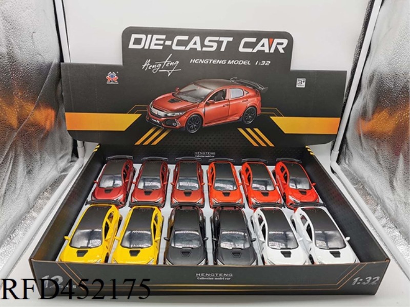 1:32 CIVIC GT EDITION ALLOY CAR (12PCS)