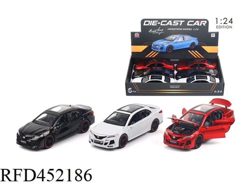 1:24 CAMRY ALLOY CAR PULL BACK WITH SOUND AND LIGHT (6PCS)
