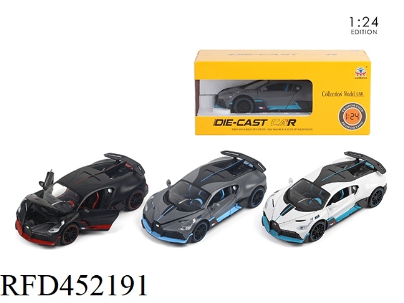 1:24 BUGATTI ALLOY CAR PULL BACK WITH SOUND AND LIGHT