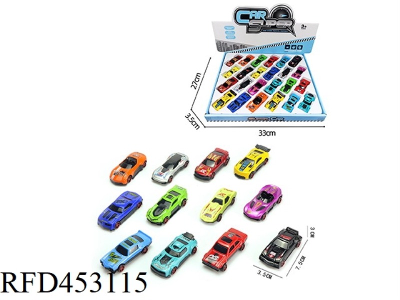 24PCS 1:64 ALLOY SLIDING COOL SPORTS CAR DISPLAY BOX
(12 MIXED PACKS)