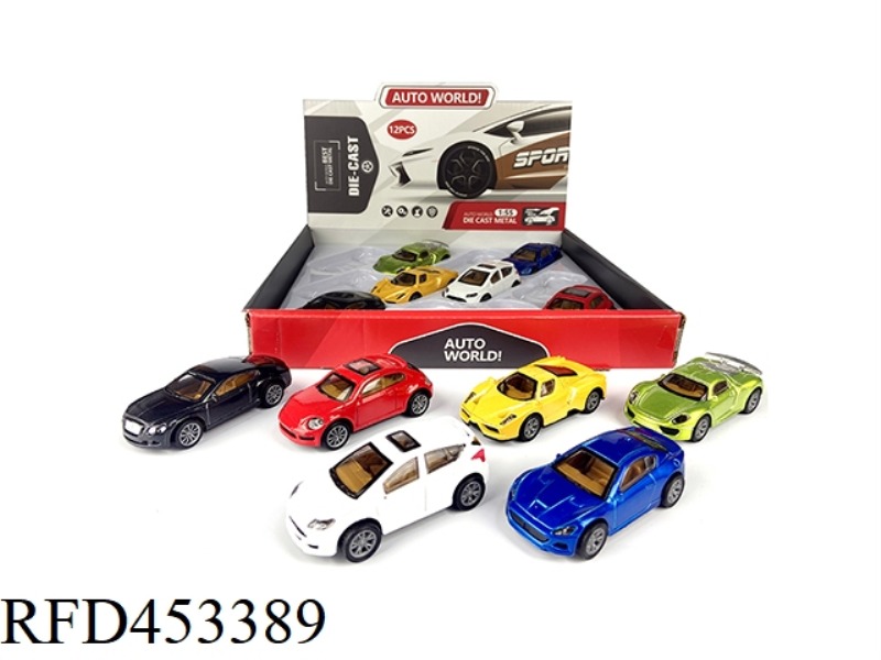 1:55 PULL BACK ALLOY CAR (12PCS/BOX) CITY SERIES 6 MIXED PACKS