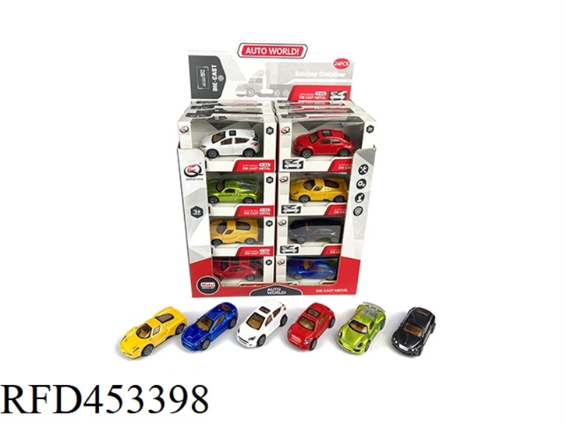 1:55 PULL BACK ALLOY CAR (24PCS/BOX) CITY SERIES 6 MIXED PACKS
