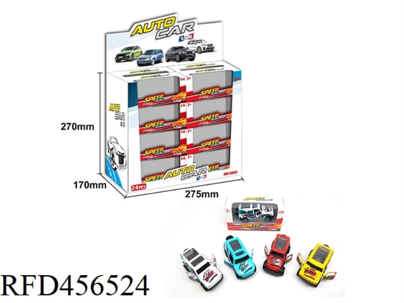 DOUBLE DOOR RETURN GRAFFITI ALLOY CAR 24PCS