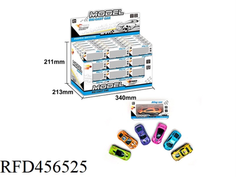 6 SLIDING ALLOY CARS 60PCS