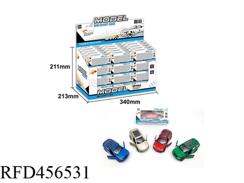 60PCS DOUBLE DOOR RETURN ALLOY CAR