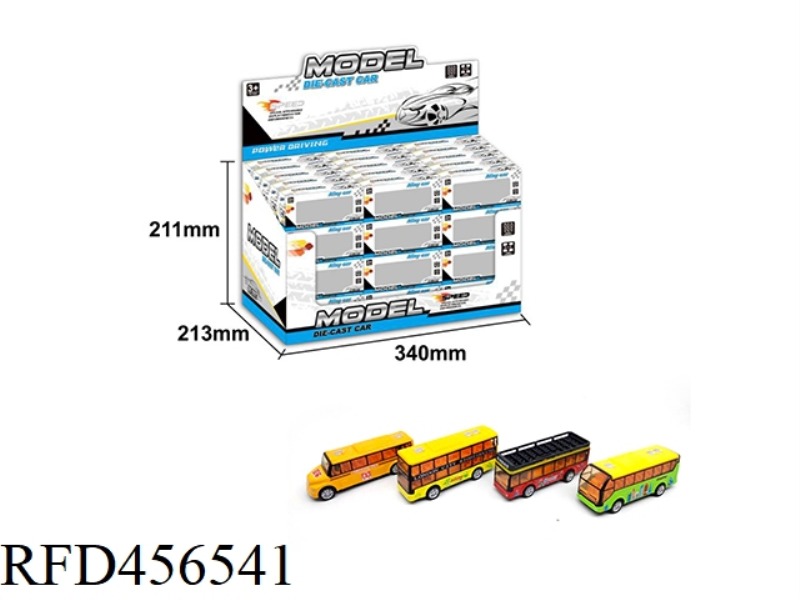 4 ALLOY FLYBACK BUSES 60PCS