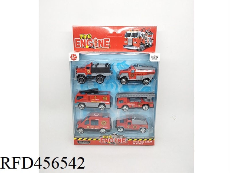 6 SLIDING ALLOY FIRE ENGINES