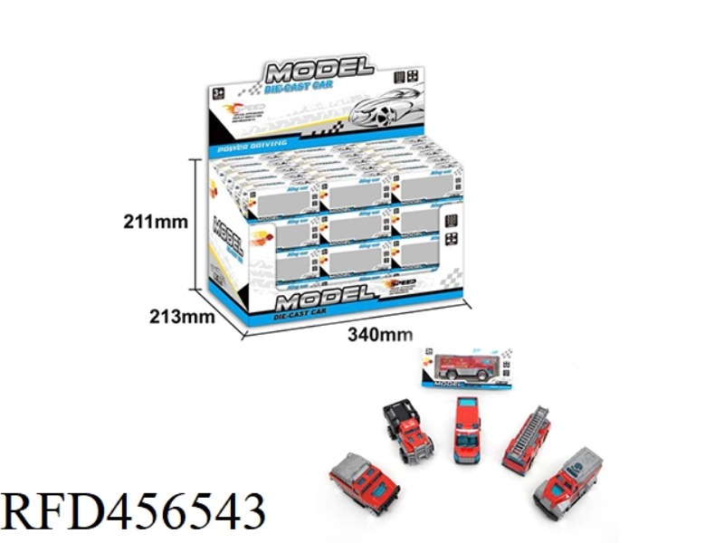 6 SLIDING ALLOY FIRE ENGINES 60PCS