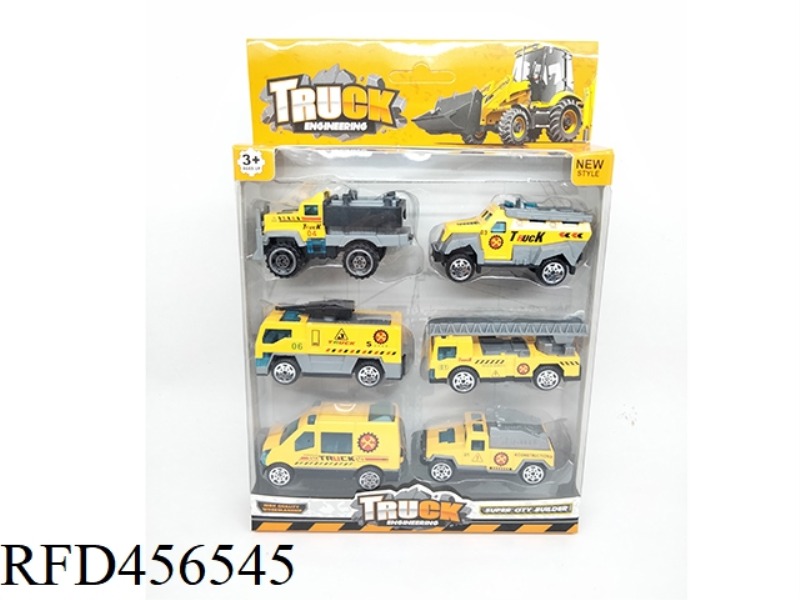 6 SLIDING ALLOY ENGINEERING VEHICLES