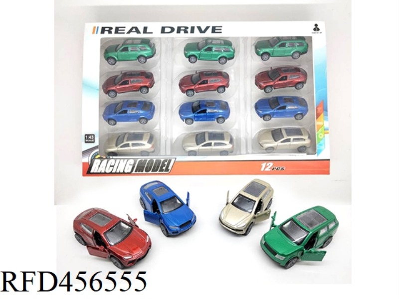 DOUBLE DOOR RETURN ALLOY CAR 12PCS