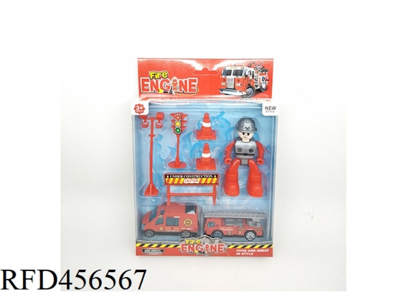 ALLOY SLIDING ENGINEERING VEHICLE AND DOLLS