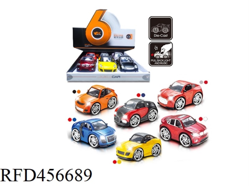 1: 28Q VERSION ALLOY PULLBACK CAR 6PCS